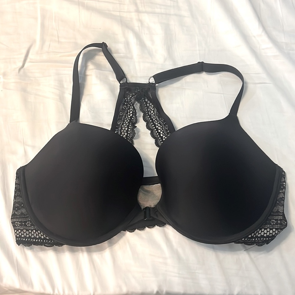 Victoria's Secret Black Lace Racerback T-Shirt Bra